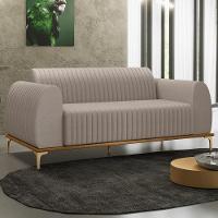 Sofá 180cm 3 Lugares Base Gold Molino D06 Linho C-370 Bege - Mpozenato - 2