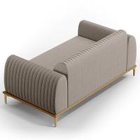 Sofá 180cm 3 Lugares Base Gold Molino D06 Linho C-370 Bege - Mpozenato - 5