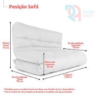 Futon Sofa Cama Casal D33 Tendencia Oriental Preto - 3