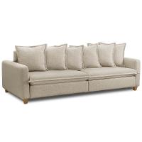 Sofá Retrátil Para Sala Living 3 Lugares 230cm Lake F04 Linho Bege - Lyam Decor - 1