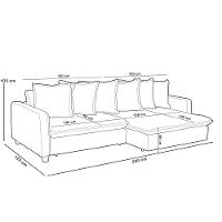 Sofá Retrátil Para Sala Living 3 Lugares 230cm Lake F04 Linho Bege - Lyam Decor