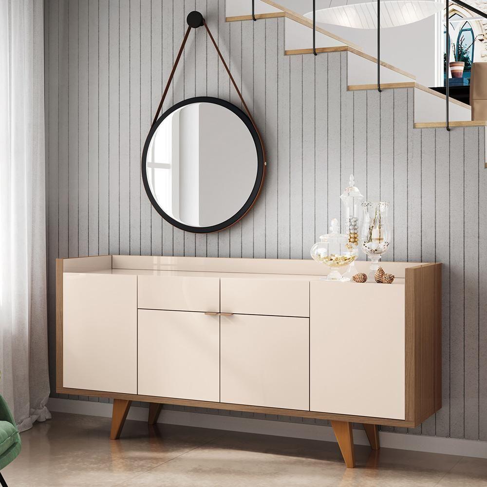 Conjunto Decorativo Cristaleira Adega E Buffet Balcão Andorra/albâni Off White/castanho G26 - 5