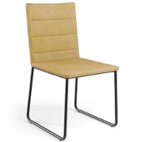 Kit 06 Cadeiras Decorativa Estofada Para Sala De Jantar Preto Maya L02 Couríssimo Fendi - Lyam Decor - 3