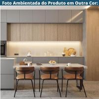 Kit 4 Cadeiras Girona Com Braços Fratini Encosto Assento Tecido Grafite Estrutura Aço Carbono Preto - 9