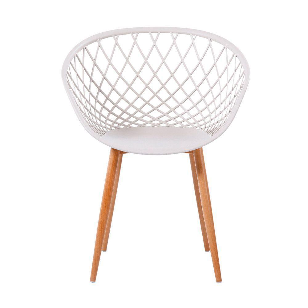 Kit 2 Cadeiras Monaco Com Assento Em Polipropileno Fratini Nude - 2