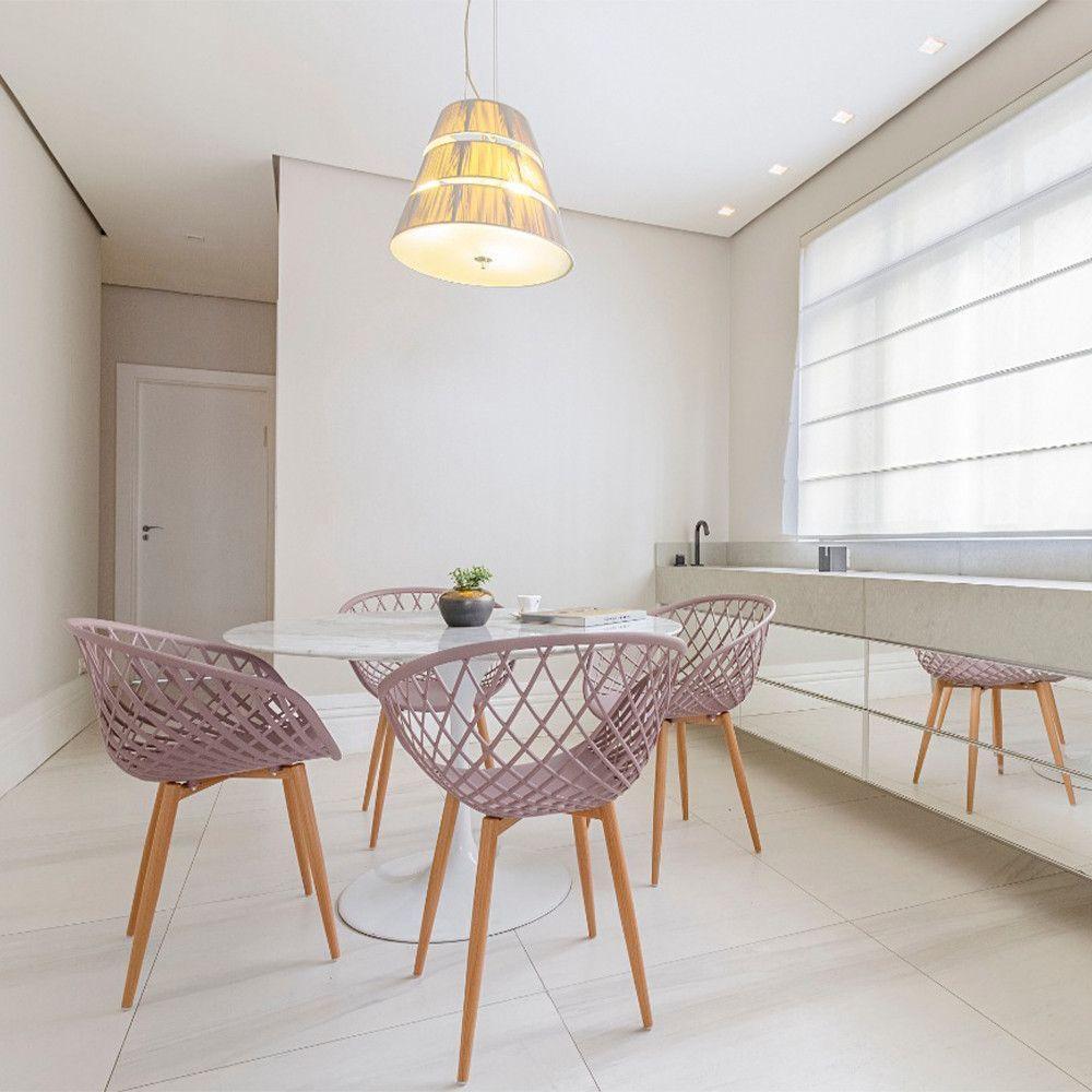 Kit 2 Cadeiras Monaco Com Assento Em Polipropileno Fratini Nude - 5