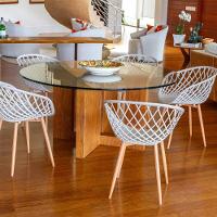 Kit 2 Cadeiras Monaco Com Assento Em Polipropileno Fratini Nude - 8