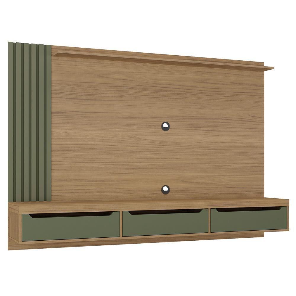 Painel Suspenso Tv 75 Pol 200 Cm 4584 Carvalho Menta Arly Carvalho Menta - 1