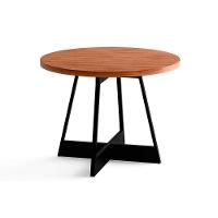 Sala De Jantar Completa átria 1594 Aço C- Tampo Madeirado 100cm E 4 Cadeiras 1736 Preto-nogal - Preto-preto - Carraro - 10