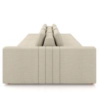 Sofá Ilha E Puff Sala Living 395cm Siesta M22 Linho Areia - Mpozenato - 6