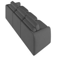 Sofá Cama Casal Para Sala 306cm Polska K04 Linho Cinza Escuro - Mpozenato - 7