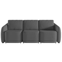 Sofá Cama Casal Para Sala 306cm Polska K04 Linho Cinza Escuro - Mpozenato - 10