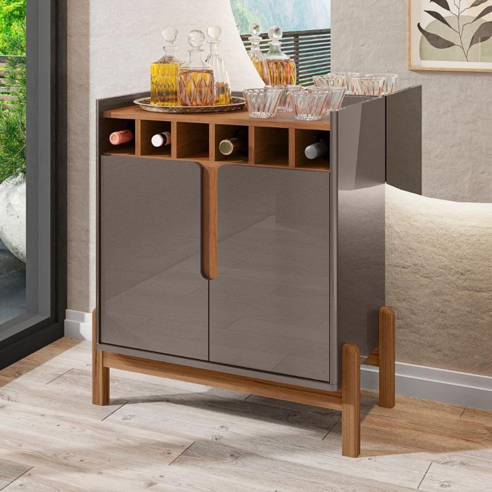 Bar Com Adega E 2 Portas Weston Pérola Cedro - 1