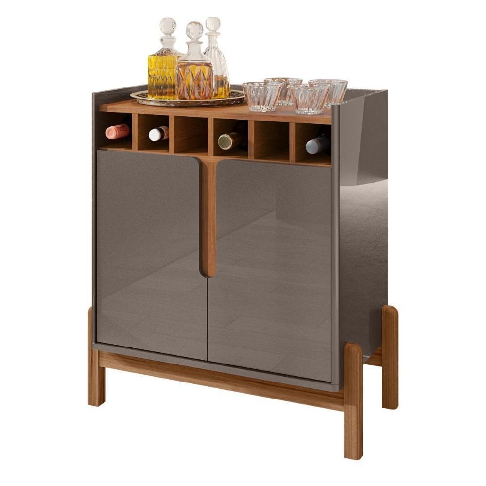 Bar Com Adega E 2 Portas Weston Pérola Cedro - 3