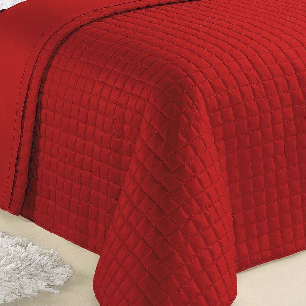 Kit Cobre Leito Colcha Veneza King 3 Peças Hipercal 180 Fios - Vermelho - 2