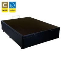 Cama Box Baú Casal Sintético Sereneprime Preto 138x188x44 - 2