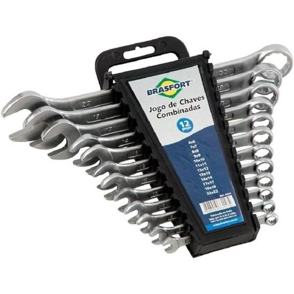 Kit De Chave Combinada Com 12 Peças De 6 A 22mm Brasfort - 1