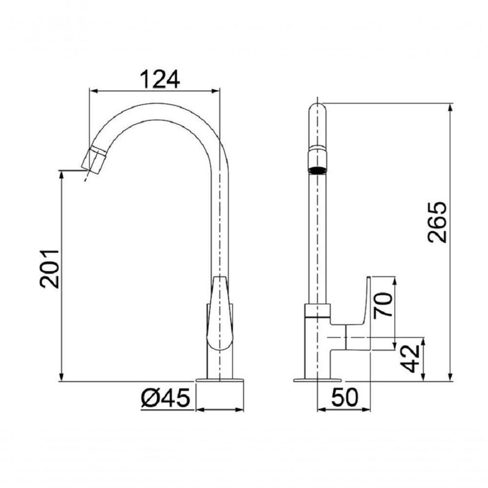 Torneira Lavatório De Mesa Bica Alta Lorenjoy Lorenzetti - 1195 R32 - Rose Gold - 3
