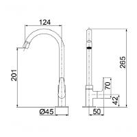 Torneira Lavatório De Mesa Bica Alta Lorenjoy Lorenzetti - 1195 R32 - Rose Gold - 3
