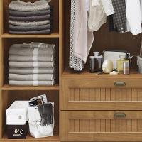 Guarda-roupa Solteiro Bogotá 4 Portas De Abrir E 2 Gavetas Em Madeira Com Espelho Freijó - Cavazotto