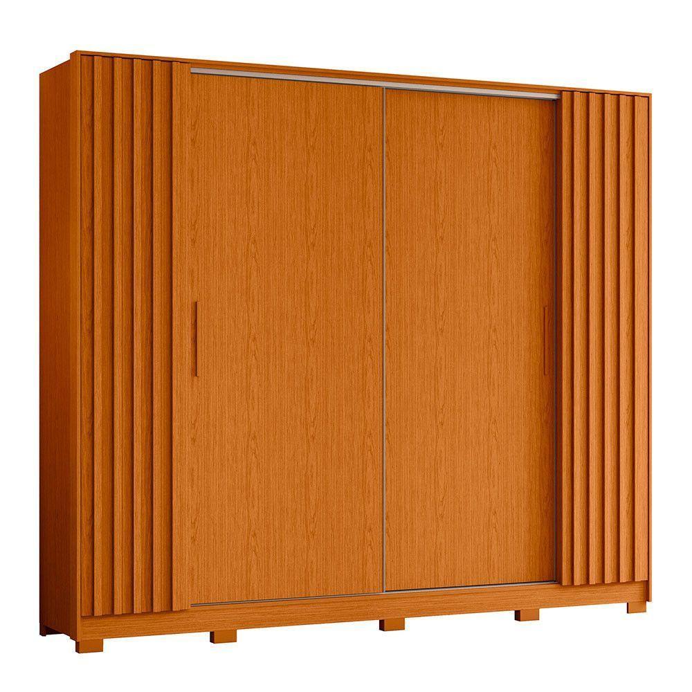 Guarda Roupa Jacarandá Ripado Com Portas De Correr Albatroz Cinamomo/off White - 2