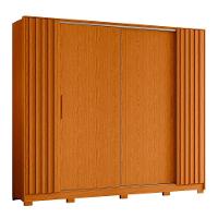 Guarda Roupa Jacarandá Ripado Com Portas De Correr Albatroz Cinamomo/off White - 2