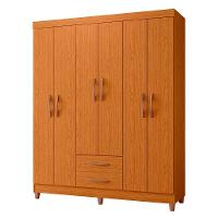 Guarda-roupa Albatroz âmbar 6 Portas Casal Mdp 2 Gavetas Cinamomo - 1