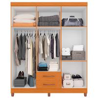 Guarda-roupa Albatroz âmbar 6 Portas Casal Mdp 2 Gavetas Cinamomo - 3