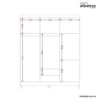 Guarda-roupa Albatroz âmbar 6 Portas Casal Mdp 2 Gavetas Cinamomo - 6