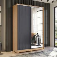 Guarda Roupa Frizatto Portas De Correr Com Espelho Albatroz Freijó/ Off White/ Titanium (flex) - 5