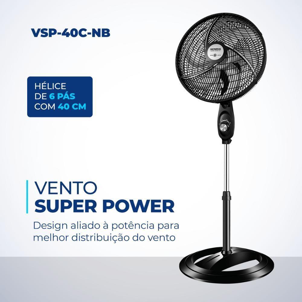 Ventilador De Coluna Mondial Vsp-40c-b 40cm 6 Pas - 110v - 6