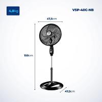 Ventilador De Coluna Mondial Vsp-40c-b 40cm 6 Pas - 110v - 5
