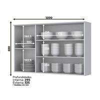 Cozinha Modulada Cooktop 4 Peças Com Tampo Henn Americana Cinza - 3