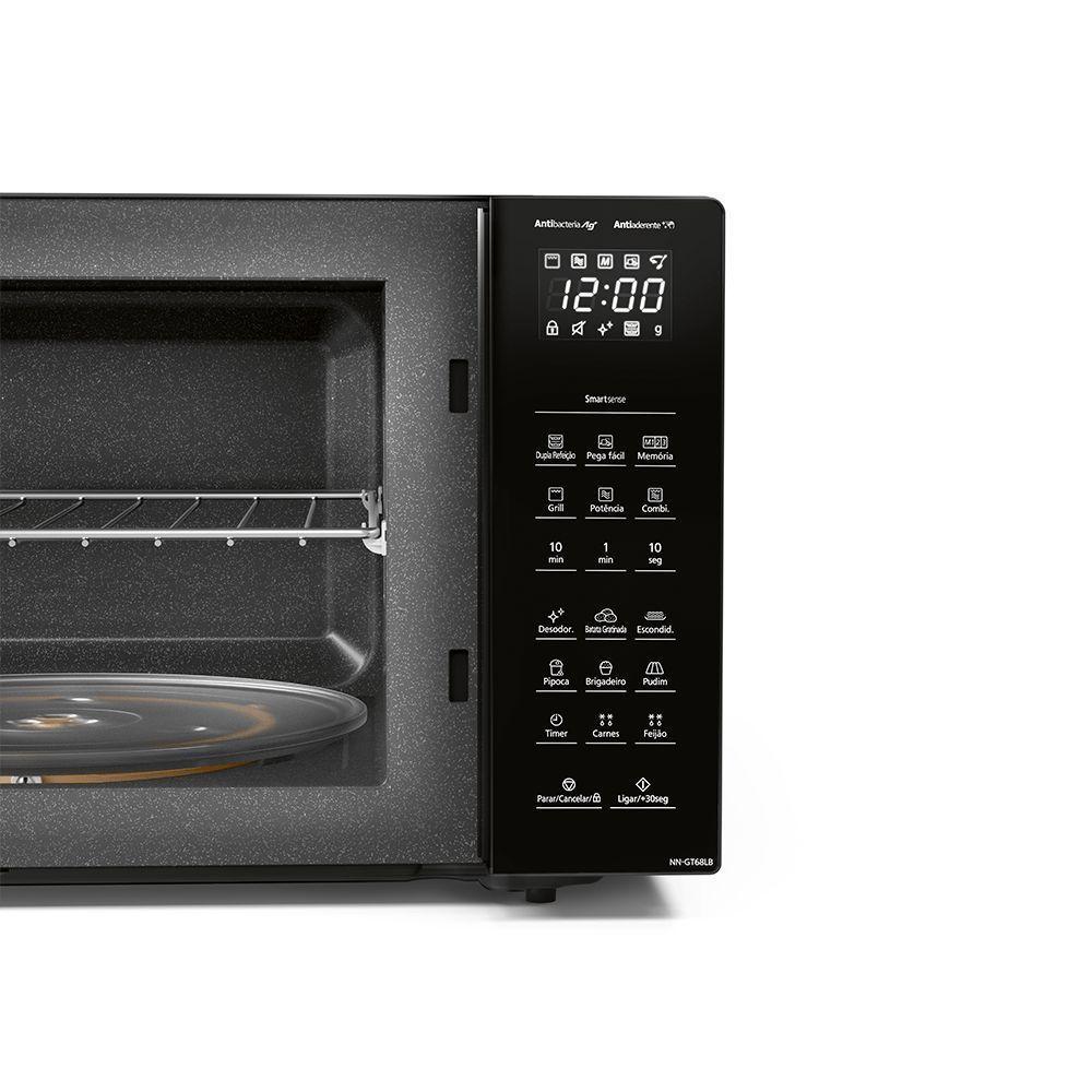 Micro-ondas Panasonic com Smartsense e Dupla Refeição 30L Preto - NN-GT68LBRU 110V - 9