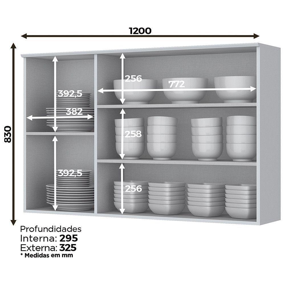 Cozinha Modulada 3 Peças Com Tampo Henn Americana Branco - 8