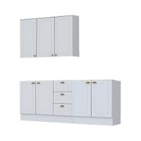 Cozinha Modulada 3 Peças Com Tampo Henn Americana Branco - 1