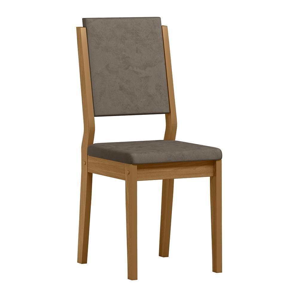 Conjunto 2 Cadeiras Carol Ypê/camurça Marrom - New Ceval - 2