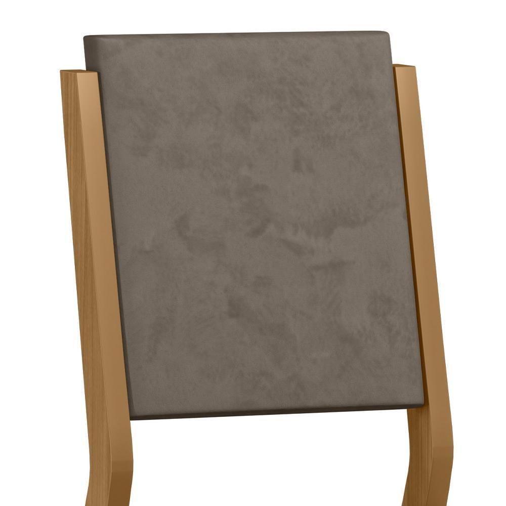 Conjunto 2 Cadeiras Carol Ypê/camurça Marrom - New Ceval - 3