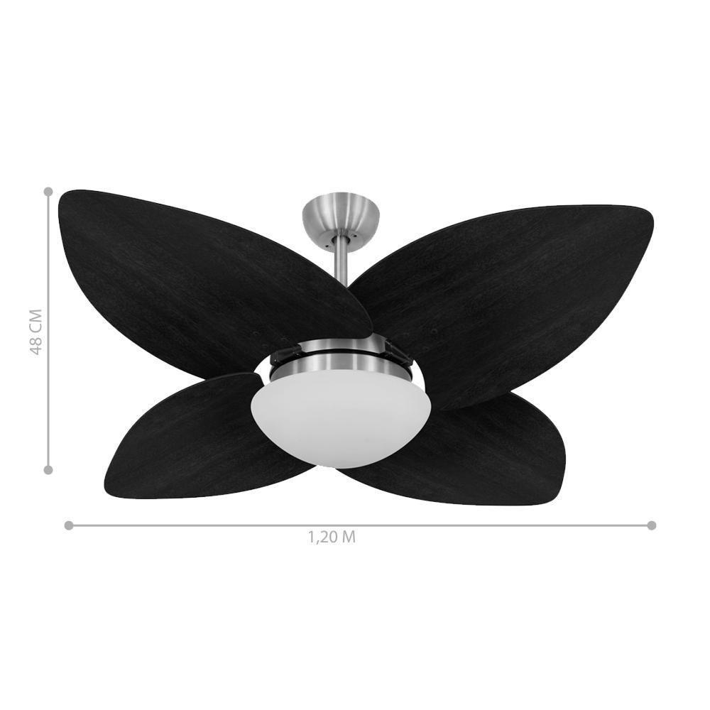Ventilador De Teto Kovalski Branco Fosco 4 Pás Branco 220V Com Controle - 3