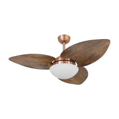 Ventilador de Teto Mais de Casa Kovalski Cobre 3 Pás Bronze com Controle Remoto 110V