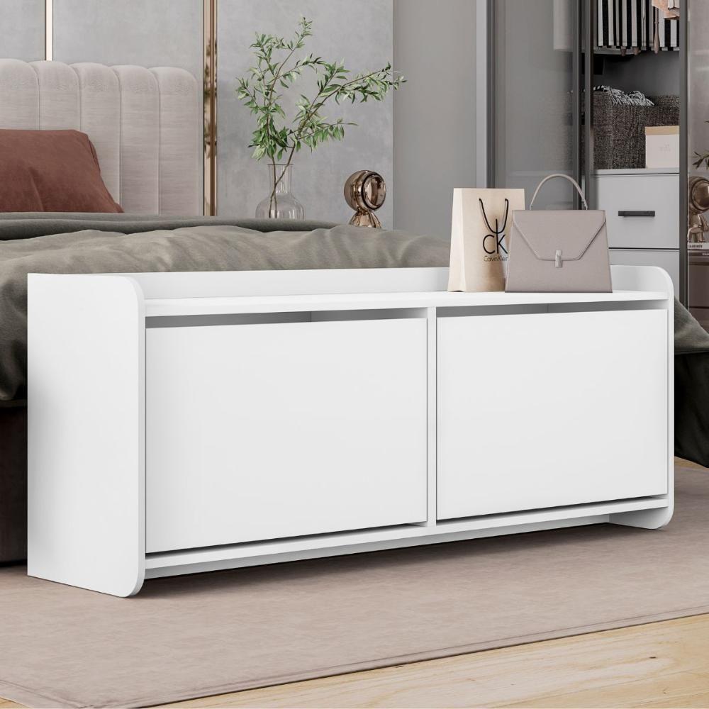 Armário De Sapatos 2 Portas Sampdoria Branco - 1