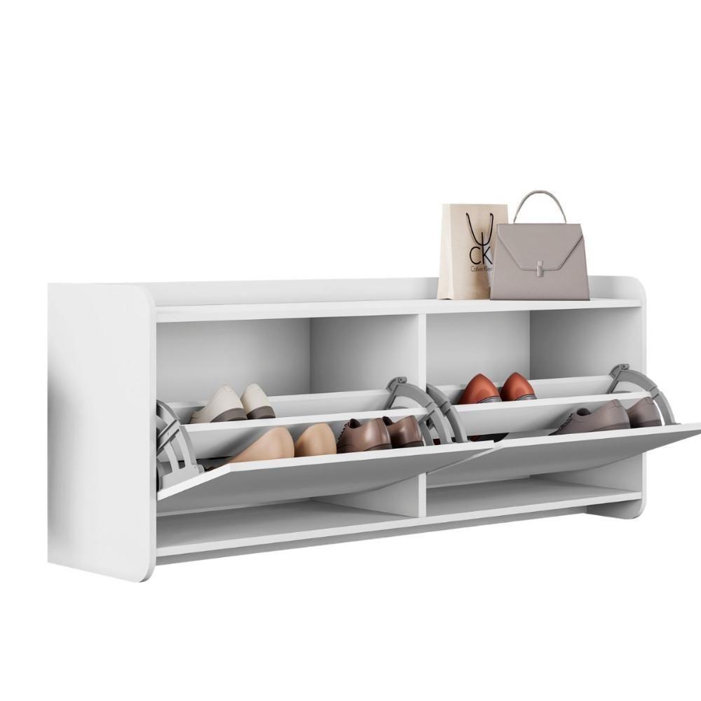 Armário De Sapatos 2 Portas Sampdoria Branco - 6