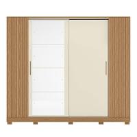 Guarda Roupa Jacarandá 4 Espelhos Ripado 1 Espelho Albatroz Freijó/off White (flex) - 10