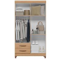 Guarda Roupa âmbar Solteiro 4 Portas Com Espelho Albatroz Freijó/titanium