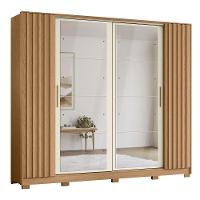 Guarda Roupa Jacarandá 8 Espelhos Ripado 2 Espelhos Albatroz Freijó/off White (flex) - 1