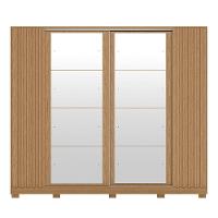 Guarda Roupa Jacarandá 8 Espelhos Ripado 2 Espelhos Albatroz Freijó/off White (flex) - 3