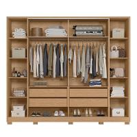 Guarda Roupa Jacarandá 8 Espelhos Ripado 2 Espelhos Albatroz Freijó/off White (flex)