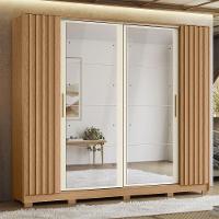 Guarda Roupa Jacarandá 8 Espelhos Ripado 2 Espelhos Albatroz Freijó/off White (flex) - 10