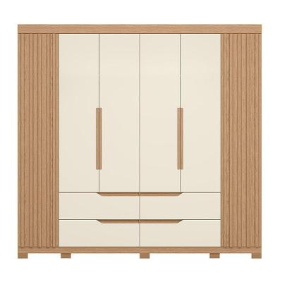 Guarda Roupa Doble Casal 6 Portas Albatroz Moveis Freijó/off White (flex)