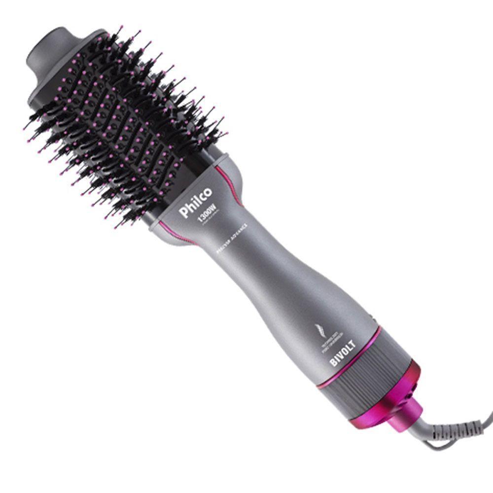 Escova Secadora Philco Advance 4 Em 1 1300W PES25SR Cinza/Rosa Bivolt - 1
